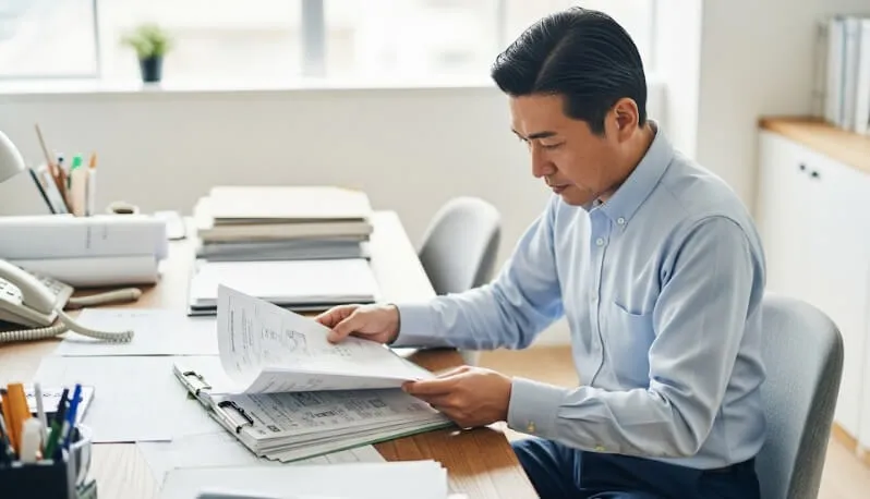 ハウスメーカー、地元の塗装専門店など、外壁塗装の依頼先を比較検討している様子。