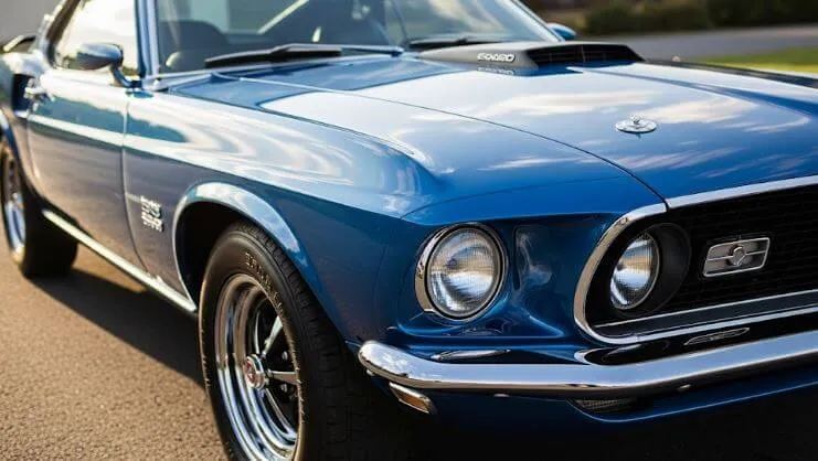 塗料ミストが完全に除去され、新車のように磨き上げられた車のボディ。適切な対処で元通りになるという安心感を与える、光沢のある美しい写真。