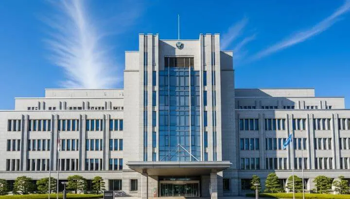 助成金制度を管轄する静岡の市役所の外観写真。地域密着で公的制度に詳しいことを示す