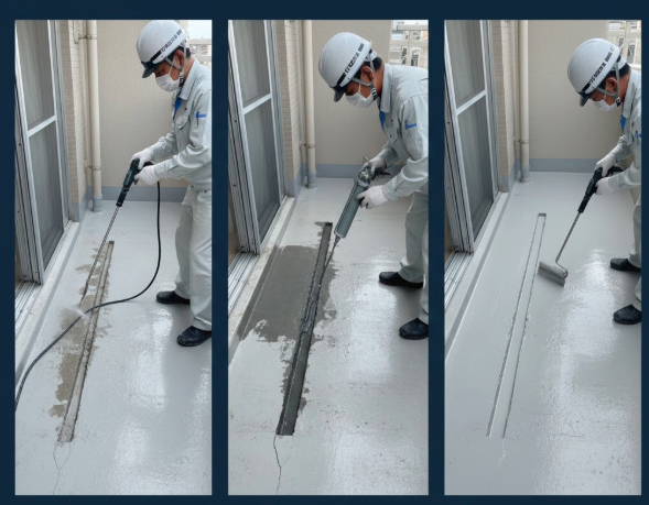 ひび割れの防水工事の事例と適切な補修方法