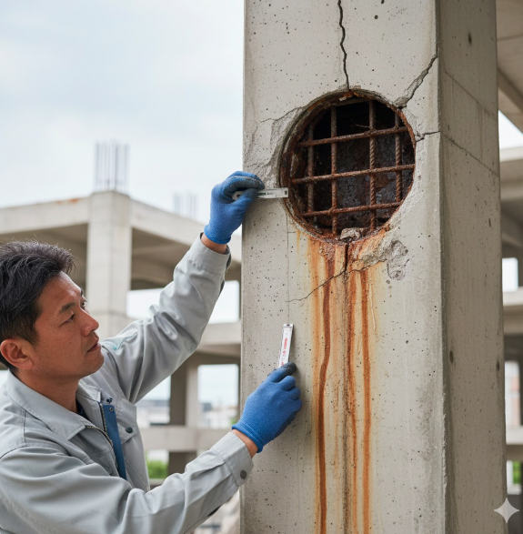 コンクリートの欠けを補修する費用の考え方