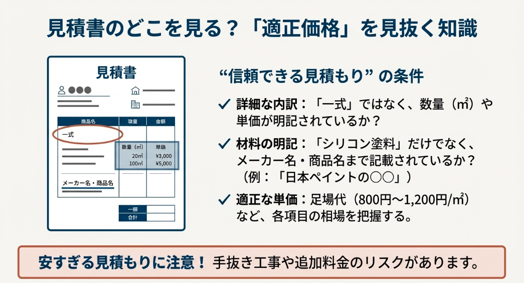 信頼できる見積書の見極め方と「一式」表記への注意点