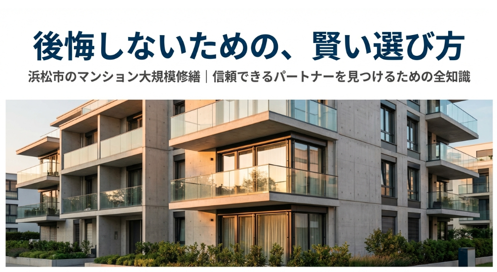 浜松市のマンション修繕で後悔しないための賢い選び方ガイド